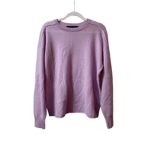 360 Cashmere 100% Cashmere Long Sleeve Sweater Lavender Pink Size S New - Picture 2 of 6